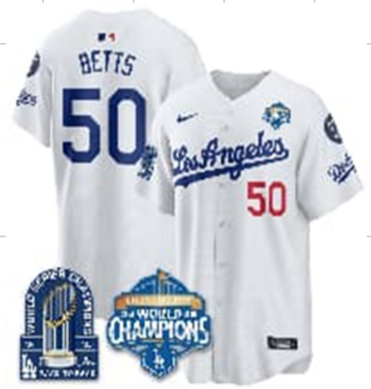 Men Los Angeles Dodgers #50 Betts white Game 2026 Nike MLB Jersey 4014004->los angeles dodgers->MLB Jersey